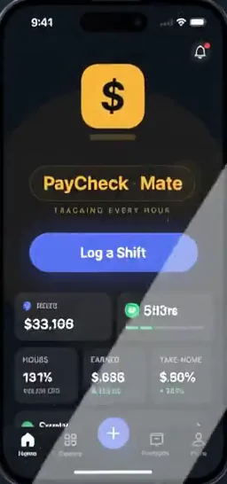 Pay Check Mate home screen